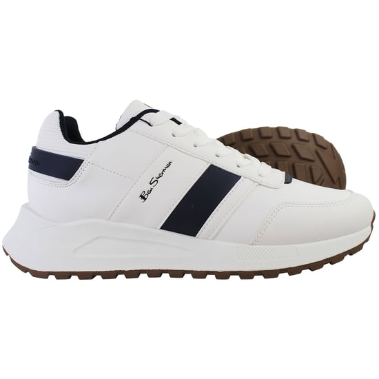 Ben Sherman Jackman Retro Mens White Trainers - Image 4