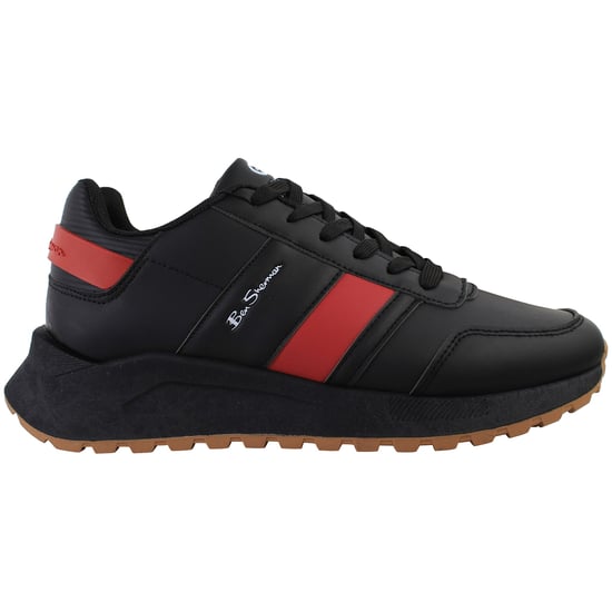 Ben Sherman Jackman Retro Mens Black Trainers - Image 1