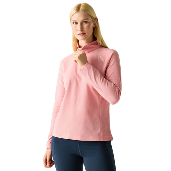 Regatta - Geweldige Outdoor Dames Montes Half Zip Fleece Top (Perzik Roze) - Image 4