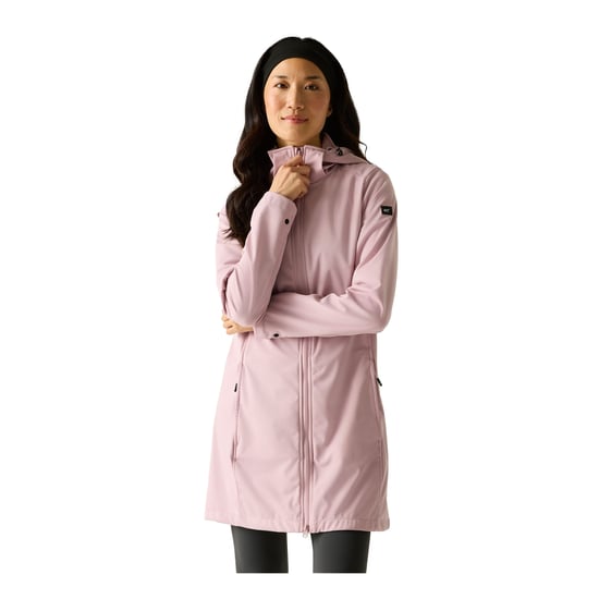 Regatta Womens/Ladies Carisbrooke Softshell Waterproof Jacket (Powder Lilac) - Image 4