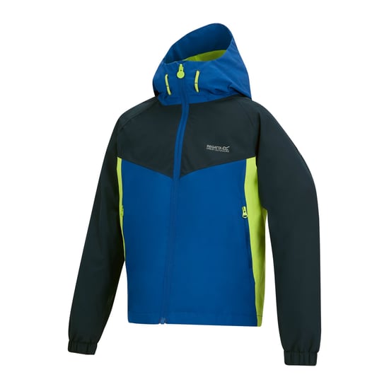 Regatta Hanleigh Waterdichte Jas voor Kinderen/Kinderen (Olympisch Blauw/Scherp Groen) - Image 3