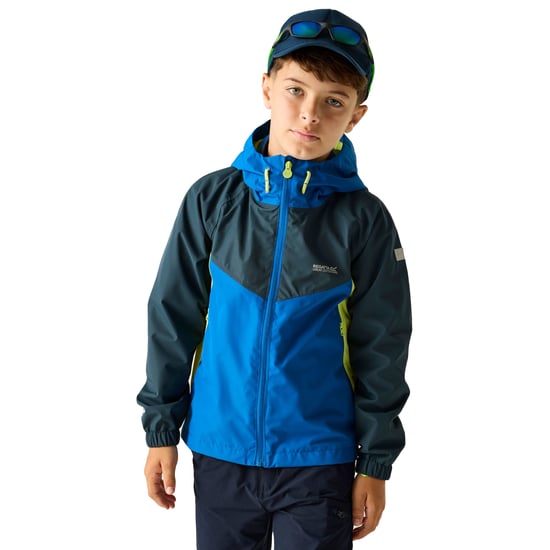 Regatta Hanleigh Waterdichte Jas voor Kinderen/Kinderen (Olympisch Blauw/Scherp Groen) - Image 4