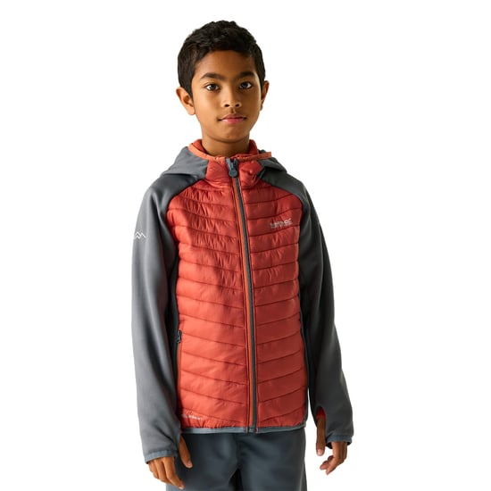 Regatta Andreson Hybride Jas voor kinderen (Donkere storm/Brick) - Image 4