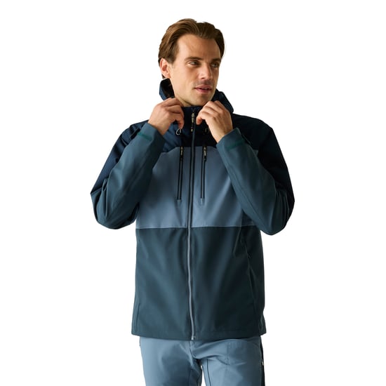 Regatta Mens Maland II Waterproof Jacket (China Blue/Navy/Night Sky) - Image 4