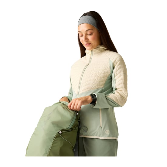 Dare 2B Air Lite Hybrid-jacka för dam och dam (Almond Milk/Glacier Green) - Image 4