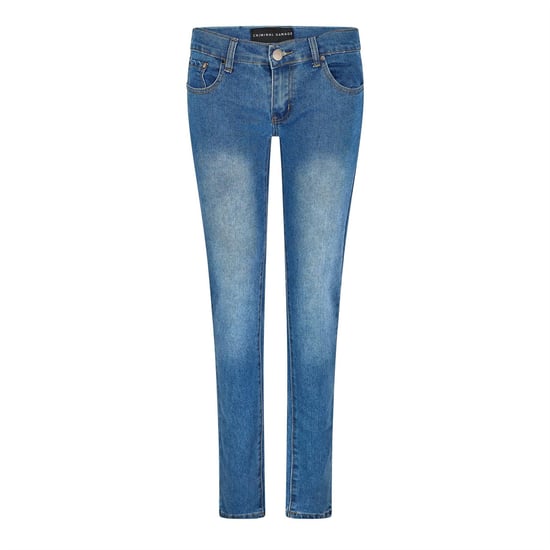 Women's Criminal Damage Skinny Jean in Mid Blue - Image 1