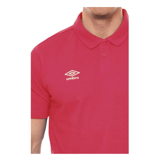 Umbro Boys Essential Polo Shirt (New Claret/White) - Image 3