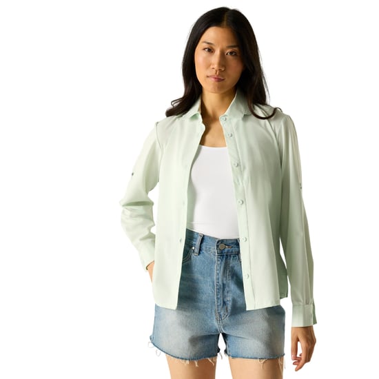 Regatta Dames/Dames Travel Light Anti-Insect Shirt Met Lange Mouwen (Oceaannevel) - Image 4