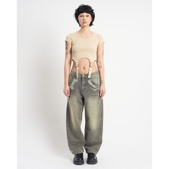 Women's The Ragged Priest Rag Crescent Big in Grey - Image 2