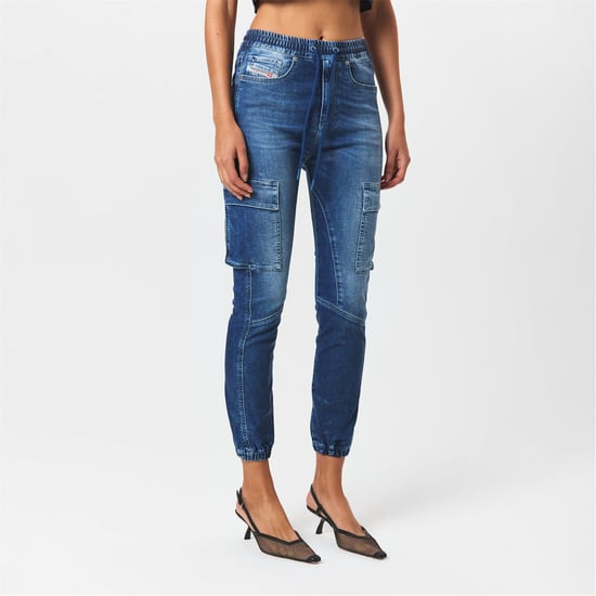 Women's Diesel Carpenter Tapered Fit Jeans in Blue Denim - Image 3