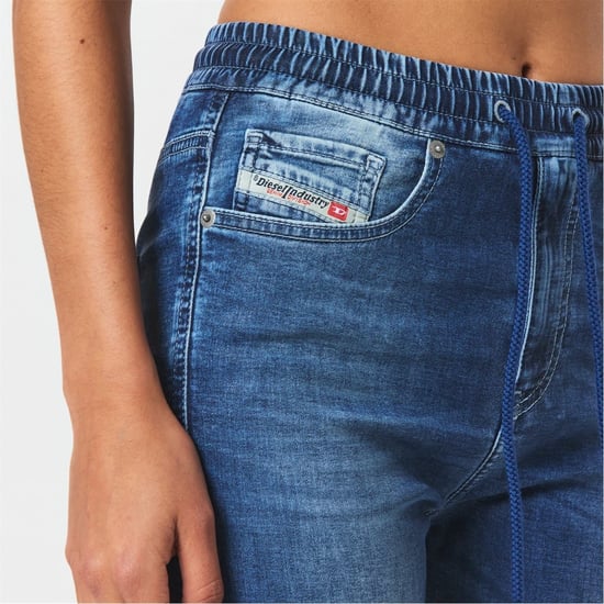 Women's Diesel Carpenter Tapered Fit Jeans in Blue Denim - Image 5