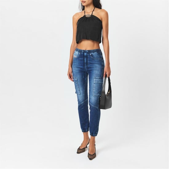 Women's Diesel Carpenter Tapered Fit Jeans in Blue Denim - Image 6