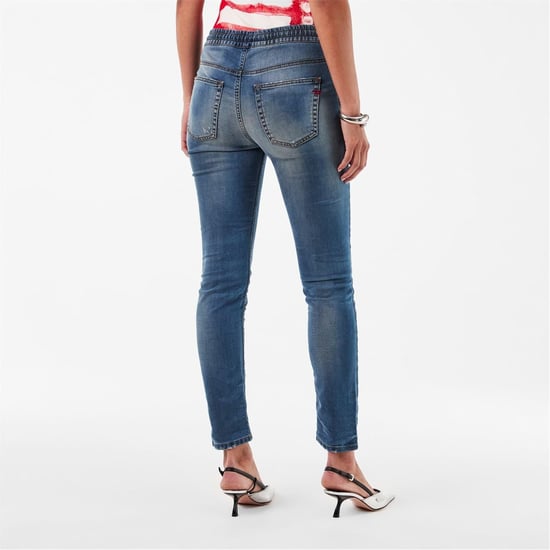 Women's Diesel Krly Jog Pant jn in Blue Denim - Image 4