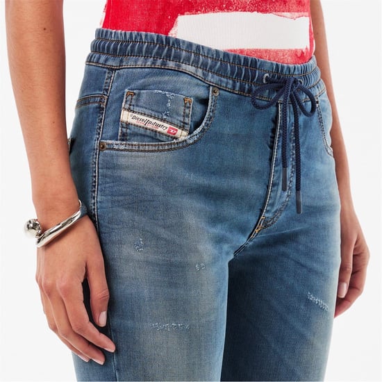 Women's Diesel Krly Jog Pant jn in Blue Denim - Image 5
