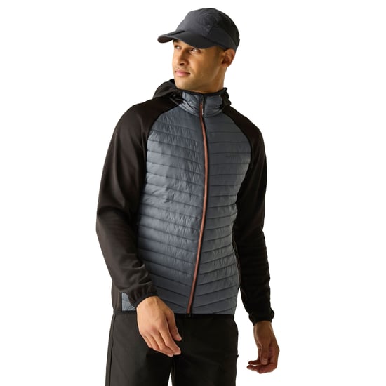 Regatta Mens Andreson Hybrid Jacket (Dark Storm/Black) - Image 4