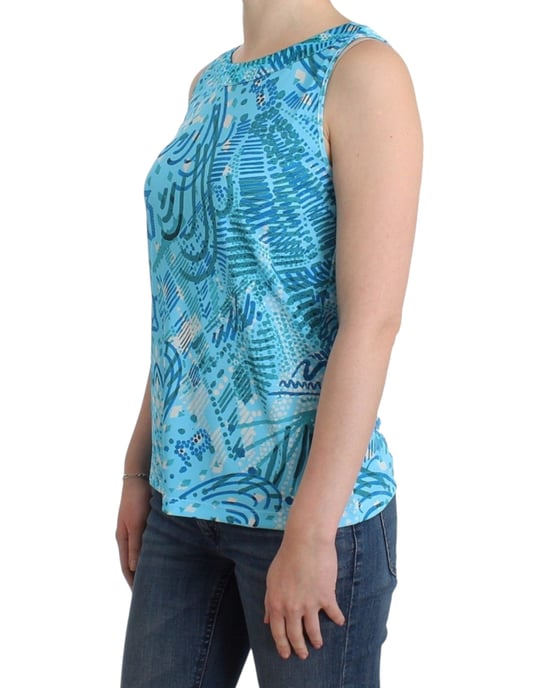 John Galliano Blauwe geprinte tanktop - Image 2