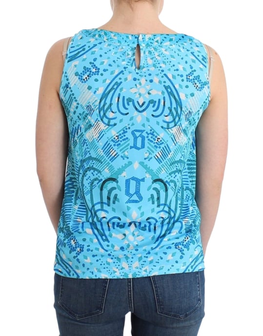 John Galliano Blauwe geprinte tanktop - Image 3
