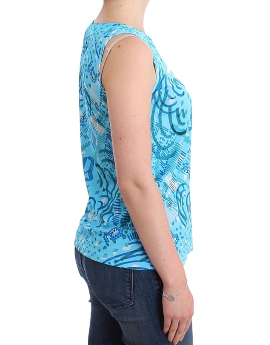 John Galliano Blauwe geprinte tanktop - Image 4
