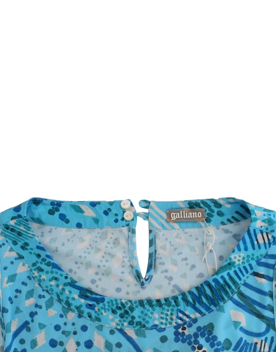 John Galliano Blauwe geprinte tanktop - Image 6