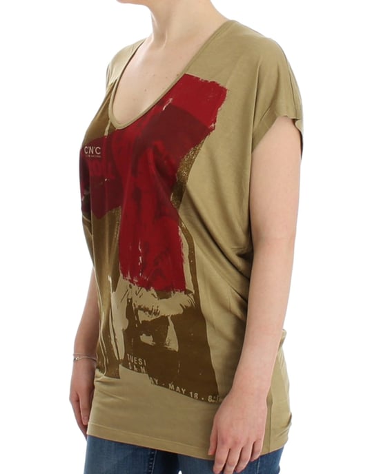 Costume National Groene bedrukte korte mouwen T-shirt - Image 2