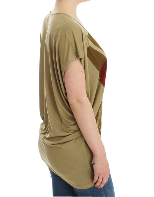 Costume National Groene bedrukte korte mouwen T-shirt - Image 4
