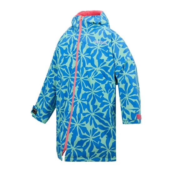 Regatta Childrens/Kids Floral Changing Robe (Blue/Pink Lemonade) - Image 3