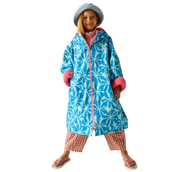 Regatta Childrens/Kids Floral Changing Robe (Blue/Pink Lemonade) - Image 4