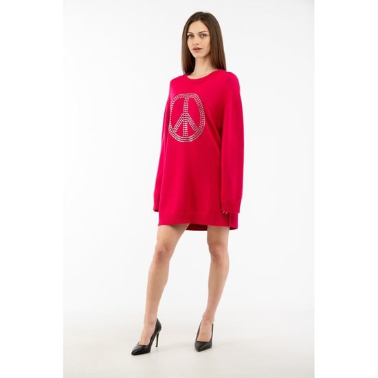 Moschino Fuchsia Wol Casual Jurk - Image 1