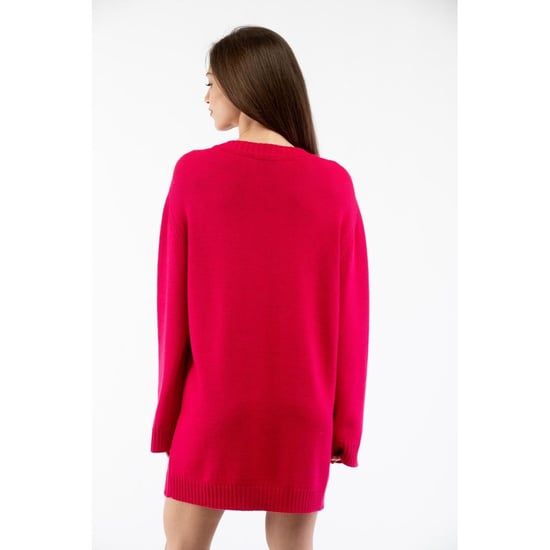Moschino Fuchsia Wol Casual Jurk - Image 3