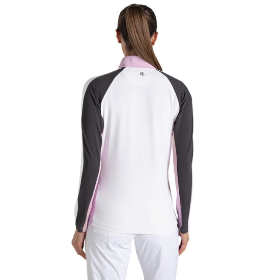 Craghoppers Dames/Dames Nosilife Half Zip Golf Top (Wit/Donker Ijzer) - Image 2