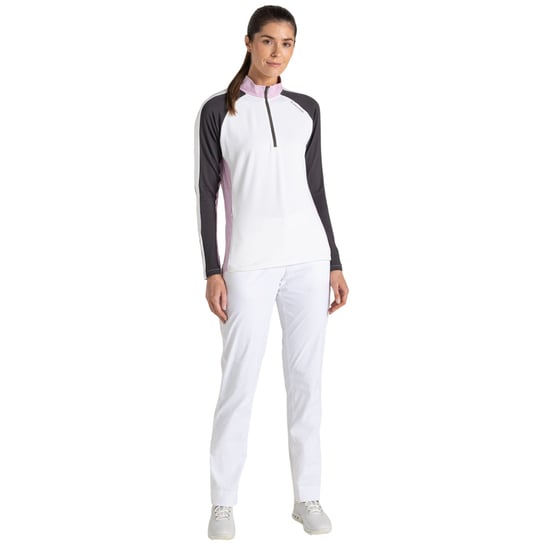 Craghoppers Dames/Dames Nosilife Half Zip Golf Top (Wit/Donker Ijzer) - Image 4