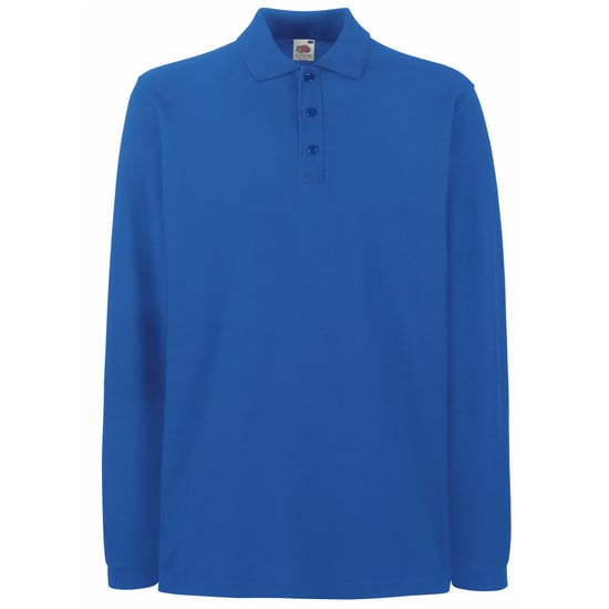 Fruit Of The Loom Heren Premium Poloshirt Met Lange Mouwen (Royaal Blauw) - Image 1