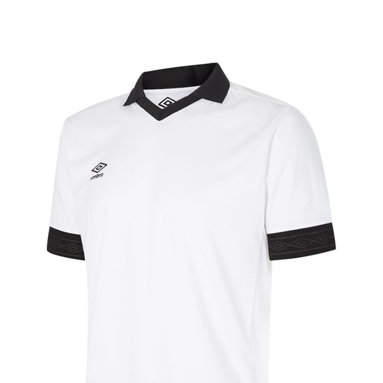 Umbro Childrens/Kids Tempest Short-Sleeved Jersey (White/Black) - Image 3