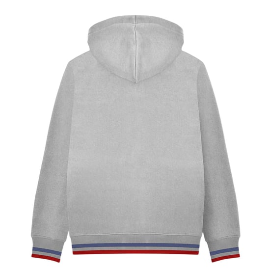 Lambretta Mens Full Zip Hoodie (Grey/Dark Blue/Red) - Image 2