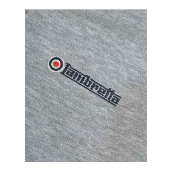 Lambretta Mens Full Zip Hoodie (Grey/Dark Blue/Red) - Image 5