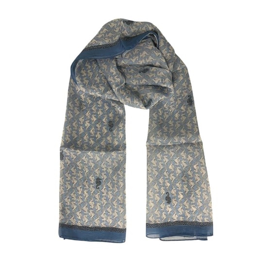 Borbonese Blå Siden Scarf för Kvinnor - Image 2