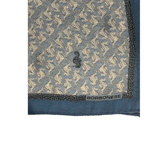 Borbonese Blå Siden Scarf för Kvinnor - Image 5