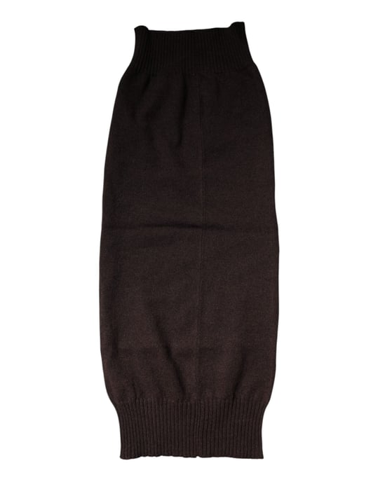 Dolce & Gabbana Brun Kasmirstickad Halsvärmare Foulard Scarf - Image 4