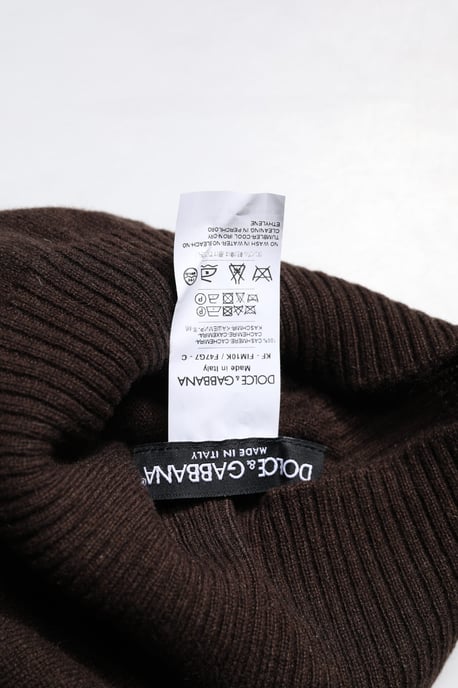 Dolce & Gabbana Brun Kasmirstickad Halsvärmare Foulard Scarf - Image 5