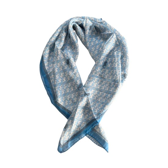 Borbonese Blauwe Zijde Vrouwen Sjaal - Image 2