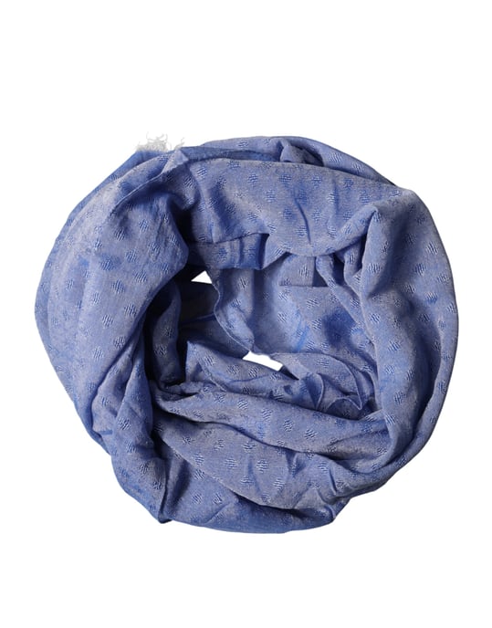 Dolce & Gabbana Blauwe Kant Sjaal Katoenen Nekwrap Schal - Image 1