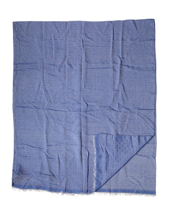 Dolce & Gabbana Blauwe Kant Sjaal Katoenen Nekwrap Schal - Image 3