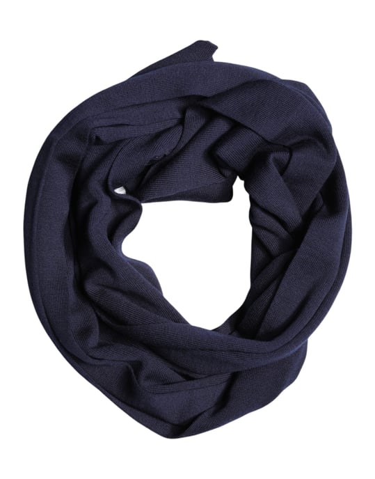 Dolce & Gabbana Blue Wool DG Loves London Neck Wrap Scarf - Image 5