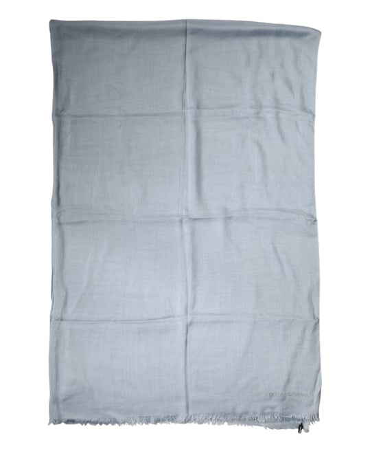 Dolce & Gabbana Light Blue Kasjmier Gebreide Sjaal - Image 3
