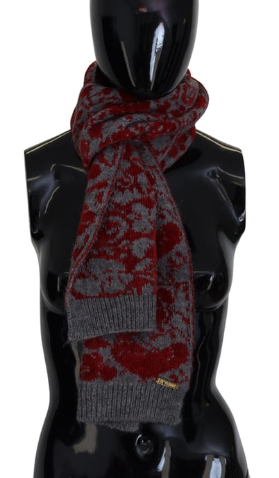 GF Ferre Rode Grijze Gebreide Wrap Warmer Dames Sjaal Schal - Image 2