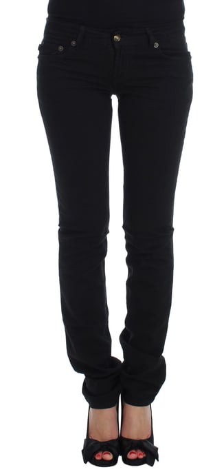 Cavalli Zwarte Katoenen Stretch Slim Skinny Fit Jeans - Image 1