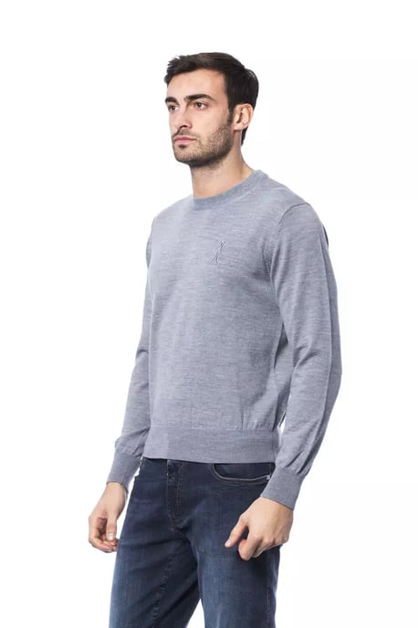 Billionaire Italian Couture Grå Merinoull Herrtröja - Image 2