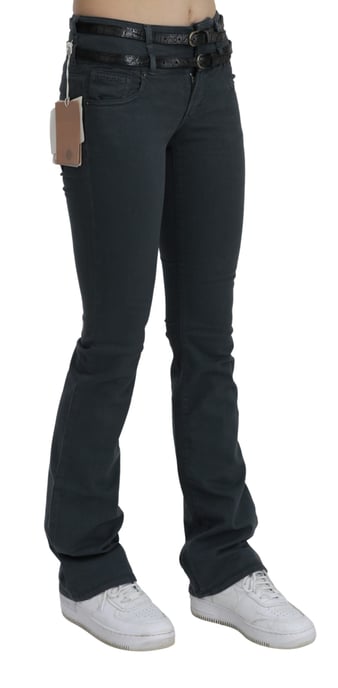 John Galliano Grijze Mid-Waist Slim Flared Denim Broek Jeans - Image 2