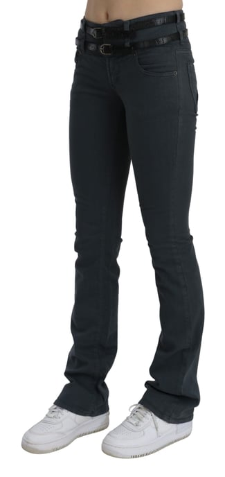 John Galliano Grijze Mid-Waist Slim Flared Denim Broek Jeans - Image 3