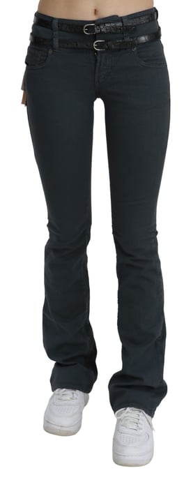 John Galliano Grijze Mid-Waist Slim Flared Denim Broek Jeans - Image 4